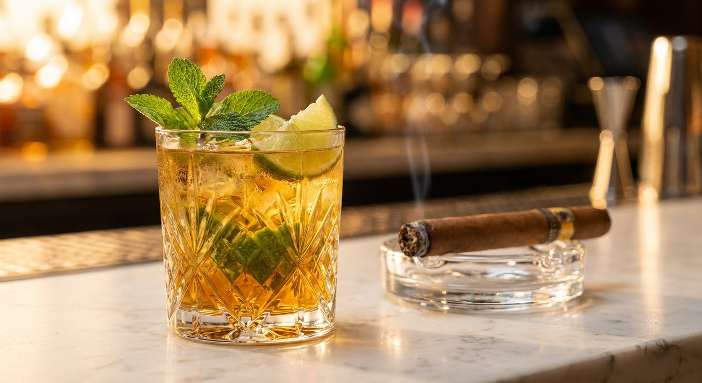 Cocktail cubain rhum menthe citron vert